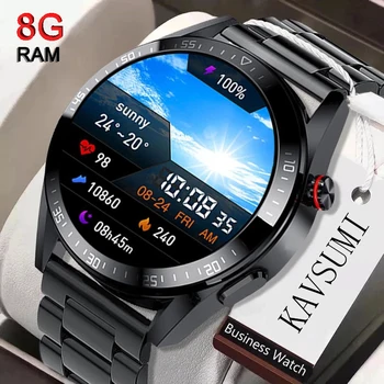 2023 Новые Смарт-часы с памятью 8G AMOLED 454*454 HD, всегда отображающие время вызова по Bluetooth, Умные Часы Для Мужчин, Наушники Huawei TWS