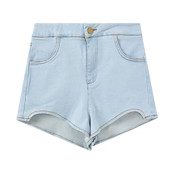 Женские джинсовые обтягивающие летние шорты с высокой талией, сексуальные