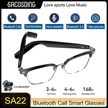 Камера Смарт-очки Bluetooth-Голосовой помощник для вызова, Прослушивание музыки, Очки Smart Sport, Поляризованные солнцезащитные очки, Анти-Синие очки