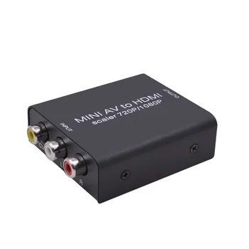 Адаптер аудио-конвертера 4K 30Hz AV CVBS RCA-HDMI HD 1080P NTSC/PAL Металлический для телевизора/ПК/PS3/DVD PAL NTSC