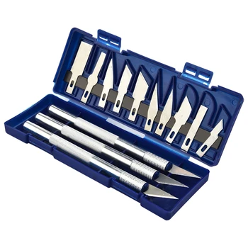 13 Шт. Прецизионный набор резаков Exacto Набор ручных инструментов для вырезания бумаги, набор инструментов для ножей, режущее лезвие, коробка для ремонта 