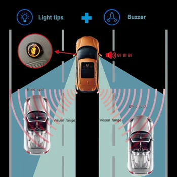 Мониторинг слепой зоны автомобиля BSM, вспомогательный ультразвуковой радар LCA, звуковой сигнал заднего радара