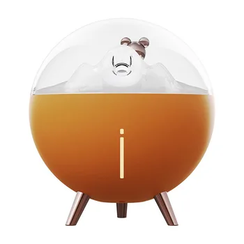 Увлажнитель воздуха USB Quiet Space Bear со светодиодной подсветкой, Мини-Увлажнитель, Туманообразователь, Ароматерапия для домашнего офиса, Оранжевый