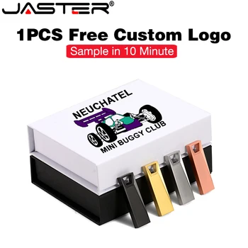 JASTER Новый Мини-флэш-накопитель USB2.0 128 ГБ 64 ГБ 32 ГБ 16 ГБ 8 ГБ 4 ГБ Металлический флеш-накопитель Pendrive Memory Cle USB Stick Коммерческие Дела
