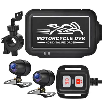 Видеорегистратор для вождения мотоцикла, камера для спортивной записи Спереди и сзади, двойная 150-дюймовая Широкоугольная камера для мотоцикла, Спортбайк