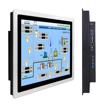 10,4-Дюймовый Промышленный Компьютер All-in-one PC, Встроенная Планшетная панель с Емкостным сенсорным экраном WiFi RS232 COM ДЛЯ WIN10 PRO
