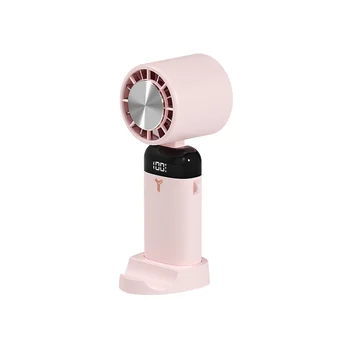 Мини-ручной вентилятор емкостью 3600 мАч, Портативный полупроводниковый охлаждающий настольный вентилятор, Складной Подвесной охладитель воздуха на шее, розовый