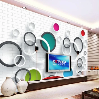 beibehang Circle белый кирпич фотообои для стен 3 d спальня место проведения papel de parede 3D большая фреска обои для гостиной