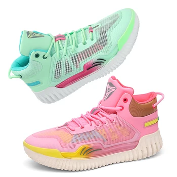 QQ-2339 Высококачественные Мужские Баскетбольные кроссовки, нескользящая спортивная обувь для занятий в тренажерном зале, Женская обувь для баскетбола на подушках, детская обувь для баскетбола