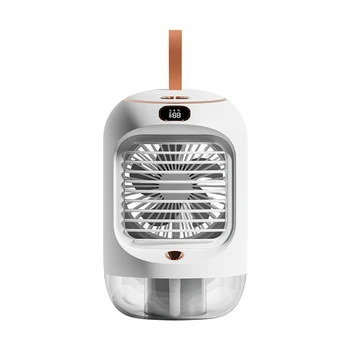 Машина для холодной воды, Вращающийся Вентилятор для увлажнения воздуха, Мини Настольный Вентилятор с качающейся головкой, USB-Зарядка, вентилятор для ночного освещения