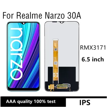 6,5 дюймов Для Realme Narzo 30A LCD RMX3171 ЖК-дисплей с Сенсорным экраном, Дигитайзер В Сборе Для Замены Realme Narzo 30A