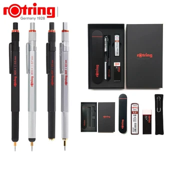 Германия, Механический карандаш ROtring 800, Выдвижной, черный, Серебристый, Автоматический Металлический Шестигранный держатель, Ручка для графического дизайна, рисования