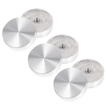 6 шт., алюминиевый диск круглой формы, толстый алюминиевый диск, Алюминиевые стеклянные топы, адаптер