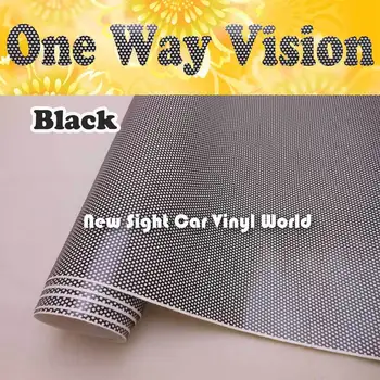 Пригодная для печати Двойная Черная Виниловая пленка Одностороннего видения, наклейка на окно Одностороннего видения Для ЭКО-сольвентного принтера Размер: 1.07x50 м/рулон