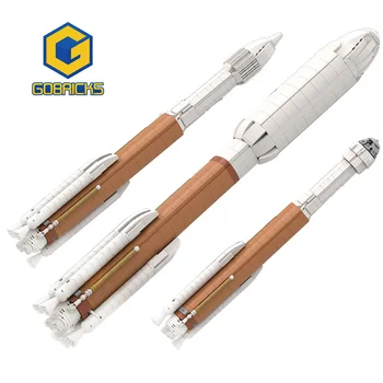 Gobricks MOC-47289 Ultimate Saturn V масштаб Ракета Строительные Блоки Набор Ракета-носитель Исследовательское Транспортное Средство Детские Подарки Игрушки