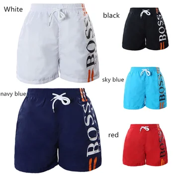 Летние мужские шорты для путешествий, быстросохнущие спортивные штаны с вышивкой, дышащие, повседневные, для бега, фитнеса, тренировок, пляжные брюки