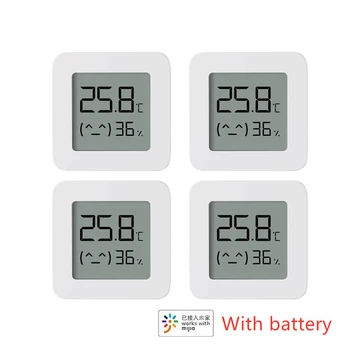 Новый Термометр Mijia Bluetooth 2 Беспроводной Умный Электрический Цифровой Гигрометр-Термометр Работает с приложением Mijia