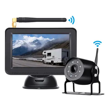 AHD Камера ночного видения заднего вида, 5-дюймовая автомобильная камера заднего вида для автобусов и грузовиков, цифровая Беспроводная Автомобильная камера заднего вида