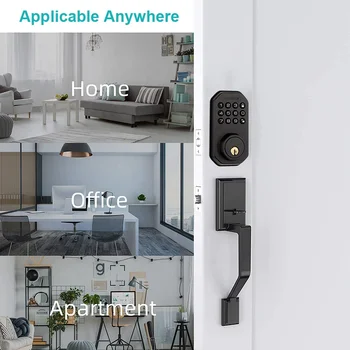 Tuya Wifi электронный умный дверной замок с приложением дистанционного управления паролем/ключом разблокировки умный домашний дверной замок безопасности