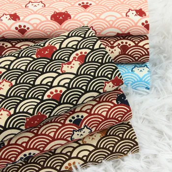 Хлопчатобумажная ткань в Японском Стиле, Ткань с принтом 