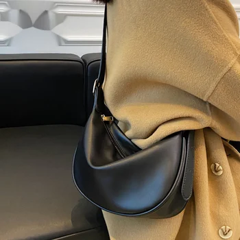 Женская новинка 2022 года, модная сумка для клецек в стиле Ретро, универсальная сумка-мессенджер из мягкой кожи на плечо