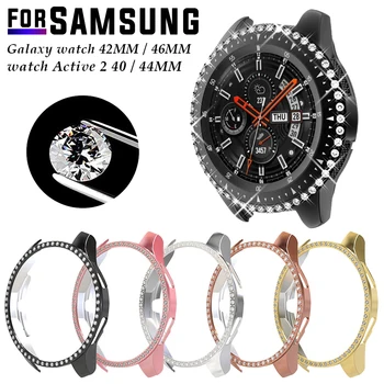Алмазный Защитный Чехол Для Samsung Galaxy Watch 42 мм 46 мм/Active 2 40 мм 44 мм Smartwatch Бампер Жесткий Корпус ПК Защитный Чехол