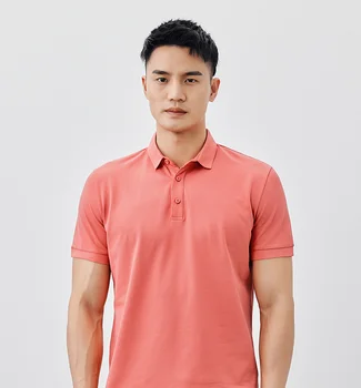 DZ3346 Мужская повседневная рубашка поло с короткими рукавами, мужская летняя новая однотонная футболка с отворотом и короткими рукавами