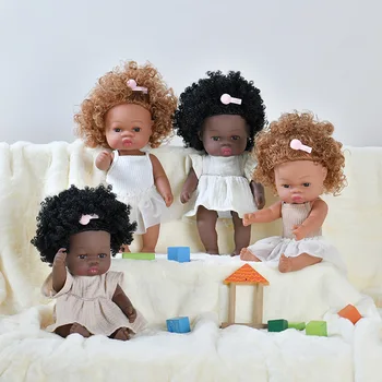 Высококачественная 35 см Африканская Возрожденная Черная Кукла Для Купания, Полностью Силиконовая Виниловая Кукла Для Купания, Реалистичная Кукла Для Новорожденного, Игрушка Для Девочки, Подарок