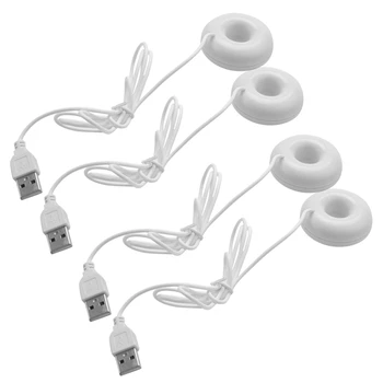 4X Белый Пончик Увлажнитель Воздуха USB Офисный Настольный Мини-Увлажнитель Портативный Креативный Очиститель Воздуха Белый