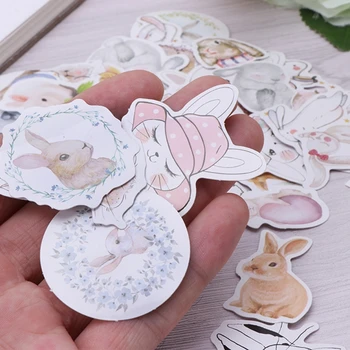 Горячие креативные бумажные наклейки с милым кроликом для домашних животных, декор для Дневника, наклейка для Скрапбукинга 