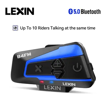 Бренд Lexin LX-B4FM-X для 10 Райдеров Интерком Мотоциклетный Bluetooth Шлем Гарнитуры BT Moto Intercomunicador с FM-радио