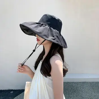 Элегантная уличная шляпа, Дышащая пляжная шляпа, Складная Женская летняя кепка с защитой от ультрафиолета, устойчивая к солнцу