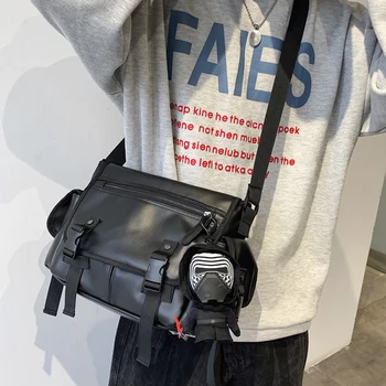 Трендовая корейская версия, мужские сумки через плечо, повседневные спортивные сумки через плечо для женщин, Большие вместительные сумки в стиле хип-хоп, женские сумки-мессенджеры