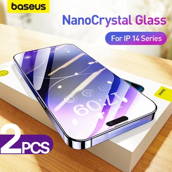 Baseus 2шт Нано-Кристальная Пленка Из Закаленного Стекла Для iPhone 14 13 Pro Max Защитное Стекло Закаленная Пленка Для Защиты Экрана От Подглядывания
