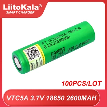 Оптовая продажа LiitoKala 100% Оригинал 3,6 В 18650 VTC5A 2600 мАч Литиевая Аккумуляторная Батарея VC18650VTC5A С Высоким Стоком 30A Разряда