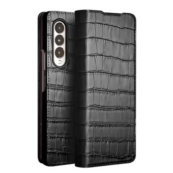 Чехол Qialino для Samsung Fold 4, защищающий от падения чехол для мобильного телефона Galaxy Z Fold4, кожаный защитный чехол, Модный Легкий Роскошный Деловой