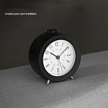 Оригинальный будильник, Металлические часы, Простой современный Рабочий стол, Маленькие Настольные часы, Настольные часы
