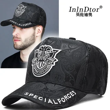 Бейсболка InlnDtor с принтом ореха кешью, кепка в стиле хип-хоп с вышитым щитом спецназа, кепка в стиле хип-хоп для мужчин, повседневная мода
