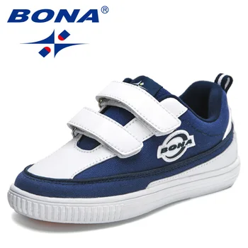 Новые дизайнерские кроссовки BONA 2023, Модные Классические Кроссовки, Детские Дышащие теннисные туфли, Детская школьная спортивная обувь, Удобная