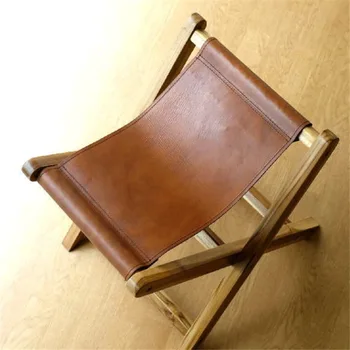 Походное Складное Кожаное кресло Mazza, складной Кожаный автомобильный стул для самостоятельного вождения, складной стул для отдыха, аксессуары для кемпинга