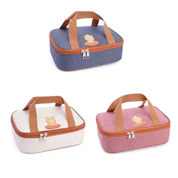 Упаковка Уличные сумки для детского питания с мультяшными животными, водонепроницаемая сумка для ланча, Теплая термосумка, сумка для ланча