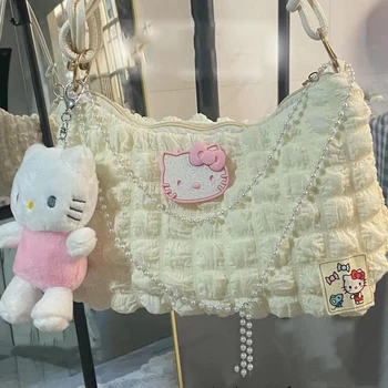 2022 Новая сумка Sanrio Hello Kitty Gril Простой Дизайн, Стильная сумка через плечо для подмышек, Высококачественные сумки, Кошелек