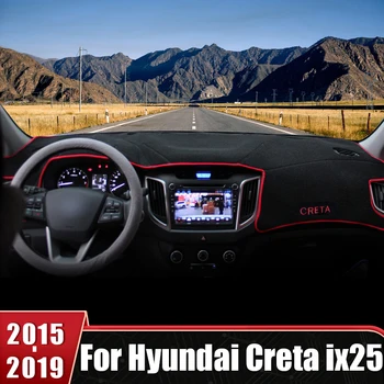 Для Hyundai Creta ix25 2015 2016 2017 2018 2019, Приборная панель автомобиля, Защитная накладка для приборного стола, коврик, нескользящие аксессуары