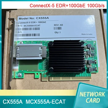 Новинка для сетевой карты Mellanox NIC CX555A MCX555A-ECAT ConnectX-5 EDR + 100GbE 100 Гб/с. Однопортовая сетевая карта высокого качества Быстрая доставка