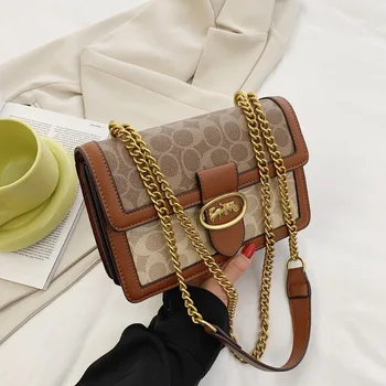 модная фирменная новинка, женская сумка 2023, роскошная вечерняя сумка через плечо в стиле ретро, сумки из искусственной кожи на цепочке