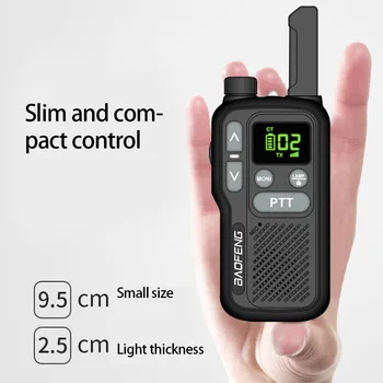 ЕС-штекер для портативной рации Baofeng с цифровым дисплеем, двухстороннее радио на открытом воздухе