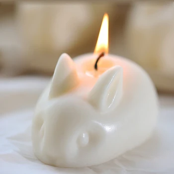 3D Кролик формы силиконовые свечи плесень мусс десерт выпечки зайчик mold шоколад формы для выпечки кондитерские украшения DIY плесень