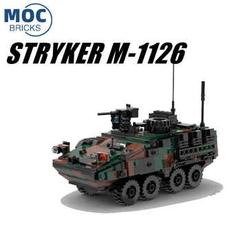 MOC Military Specia Force Armed Stryker Бронированная машина пехоты Строительный блок Набор моделей Детские игрушки Рождественский подарок