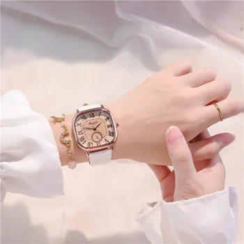 Часы для женщин Бесплатная доставка, женские наручные часы с большим циферблатом, кварцевые часы с кожаным ремешком, водонепроницаемые часы для женщин, подарок к празднику