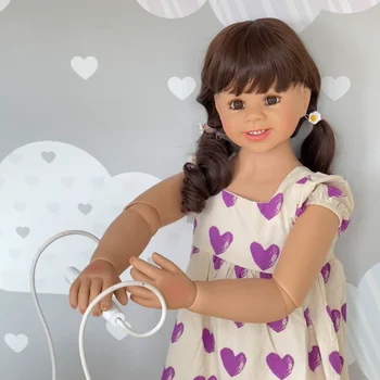 120 см Кукла темно-каштановые волосы Торговый центр для девочек Креативное Персонализированное украшение Модель детской одежды 5-6-летняя Кукла-имитация